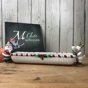 Fitz and Floyd Essentials Yuletide Holiday Cracker Tray